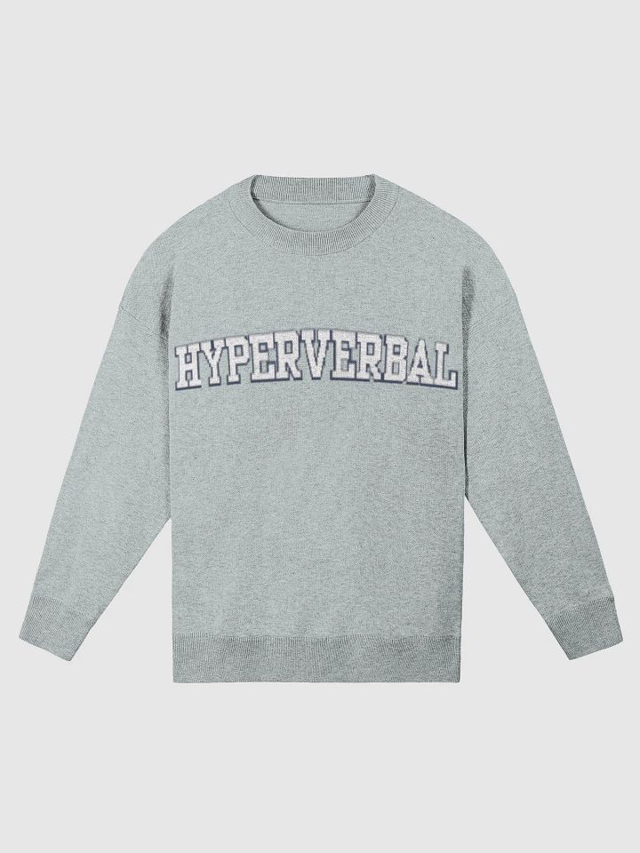 HYPERVERBAL (lg. design, light blue and navy) knitwear relaxed crewneck product image (1)