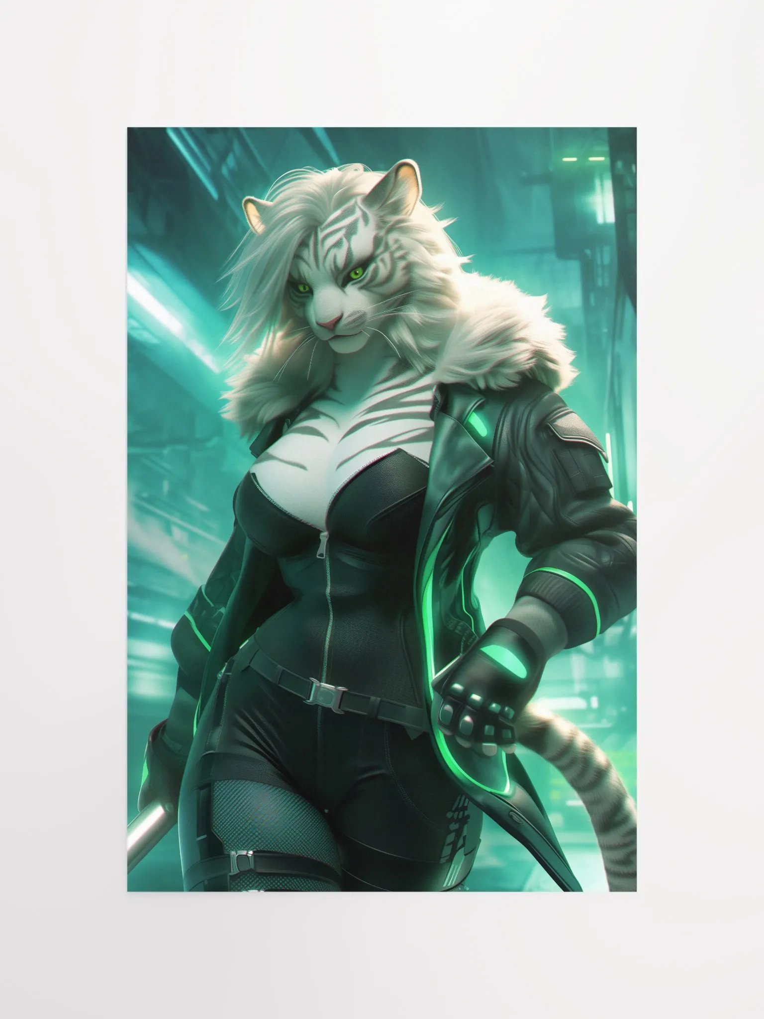 Tiger Warrior Futuristic Poster product image (4)