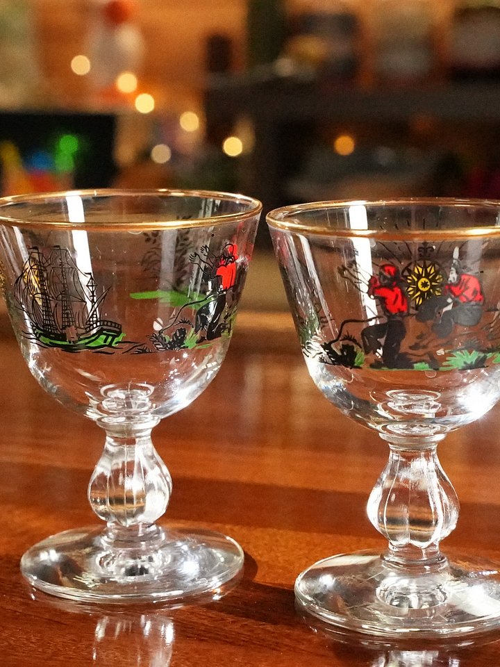 Vintage Treasure Island Stemmed Glasses (set of 2) product image (2)