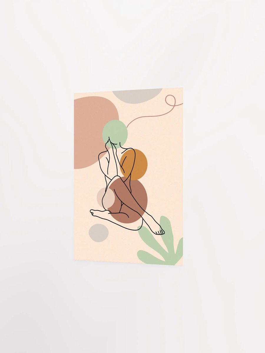 Boho woman — boho poster, boho wall art, boho decor, aesthetic poster, abstract art product image (7)