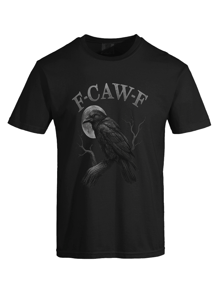 Black Crow, F-Caw-F Funny Black Bird moon Gothic Adult Humor T-Shirt product image (2)