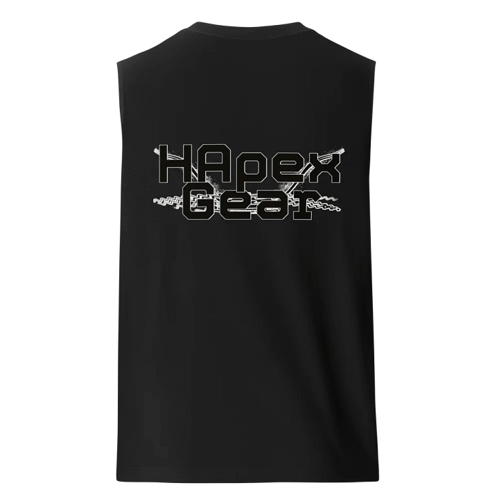 Muscle Tank - Embroidered - Black HApex Gear Black Logo product image (1)