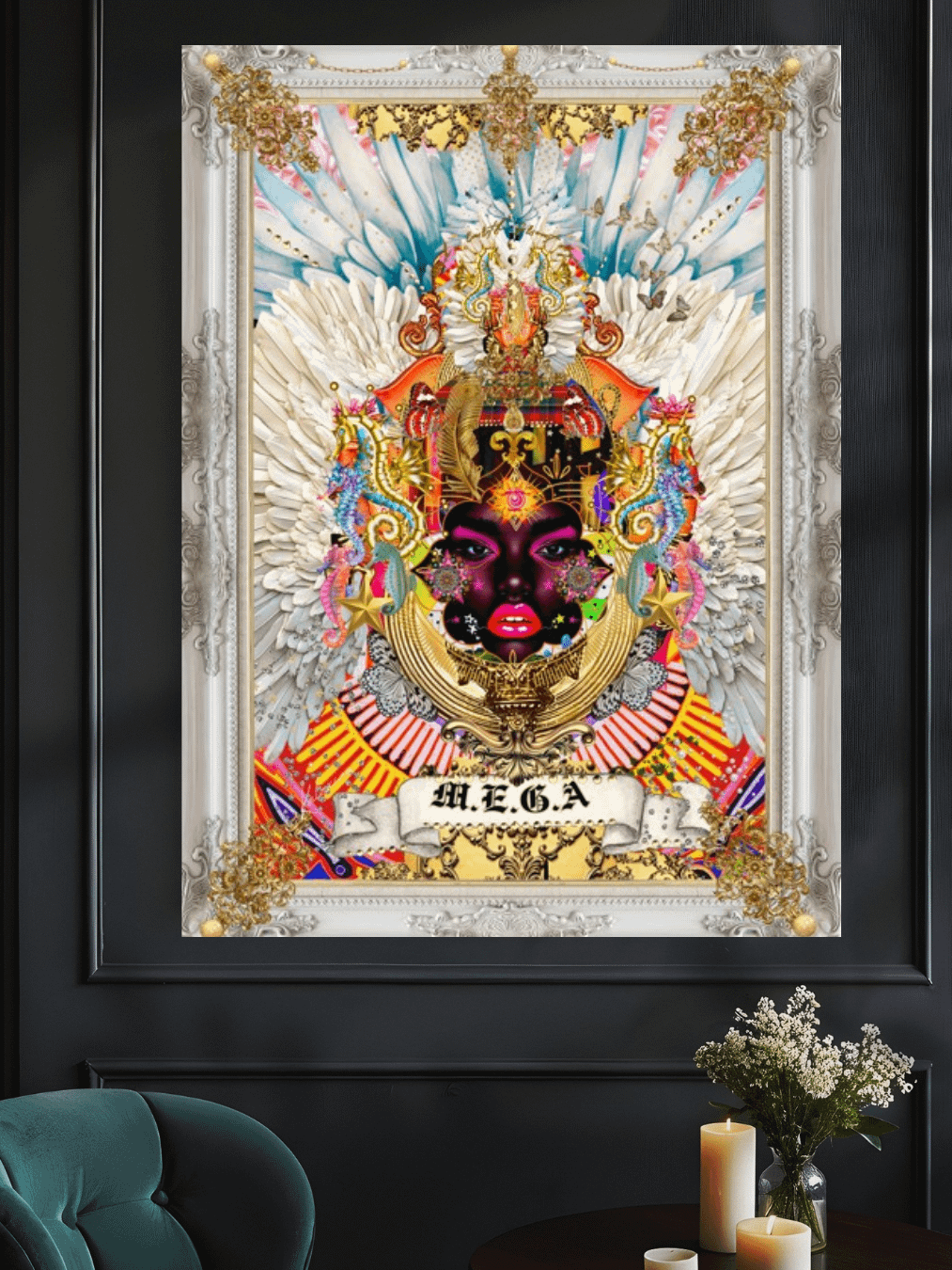Kalaxia _Maximalist Iconic Bohemian Poster_ M.E.G.A; _Carbon & Stars_Urban Wall Art_ product image (3)