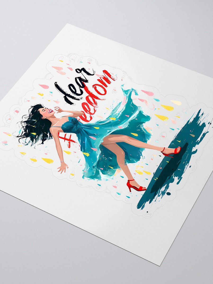 Embrace Freedom | Colorful Rain Dance Art Print Sticker product image (3)