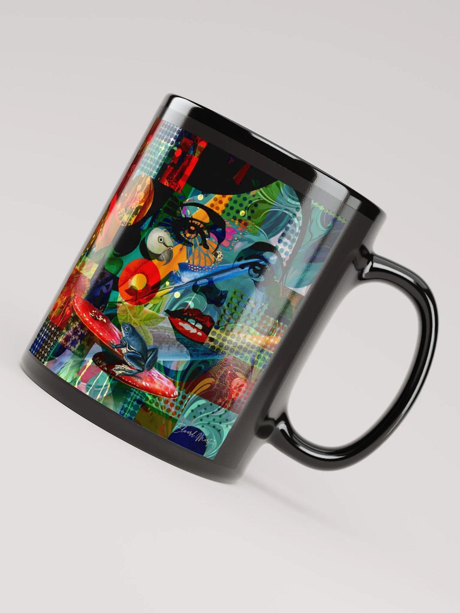 'Among the Wild' by Edward Martin Mixed Media Collage - Black Glossy Mug product image (7)