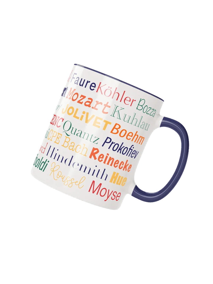 Big Names in Flute Music Ceramic Mug, 11 oz product image (2)