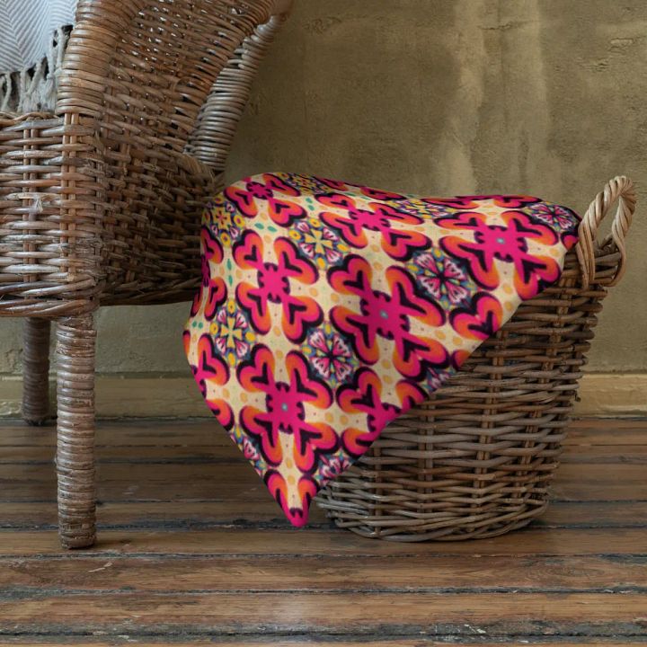 Romantic Intertwined Hearts & Flowers Throw Blanket product image (2)
