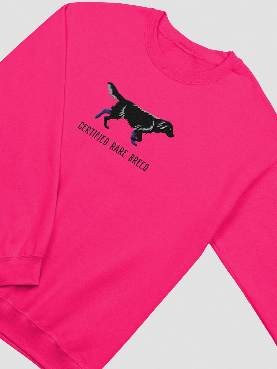 Certified Rare Breed Sweatshirt (Embroidered) of a Flat Coated Retriever(Black) product image (6)