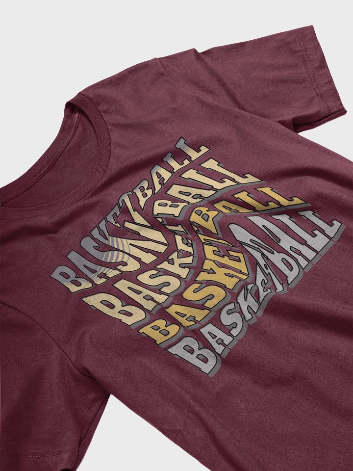 Mess Swirl Basketball Wavy Typography Tee product image (32)