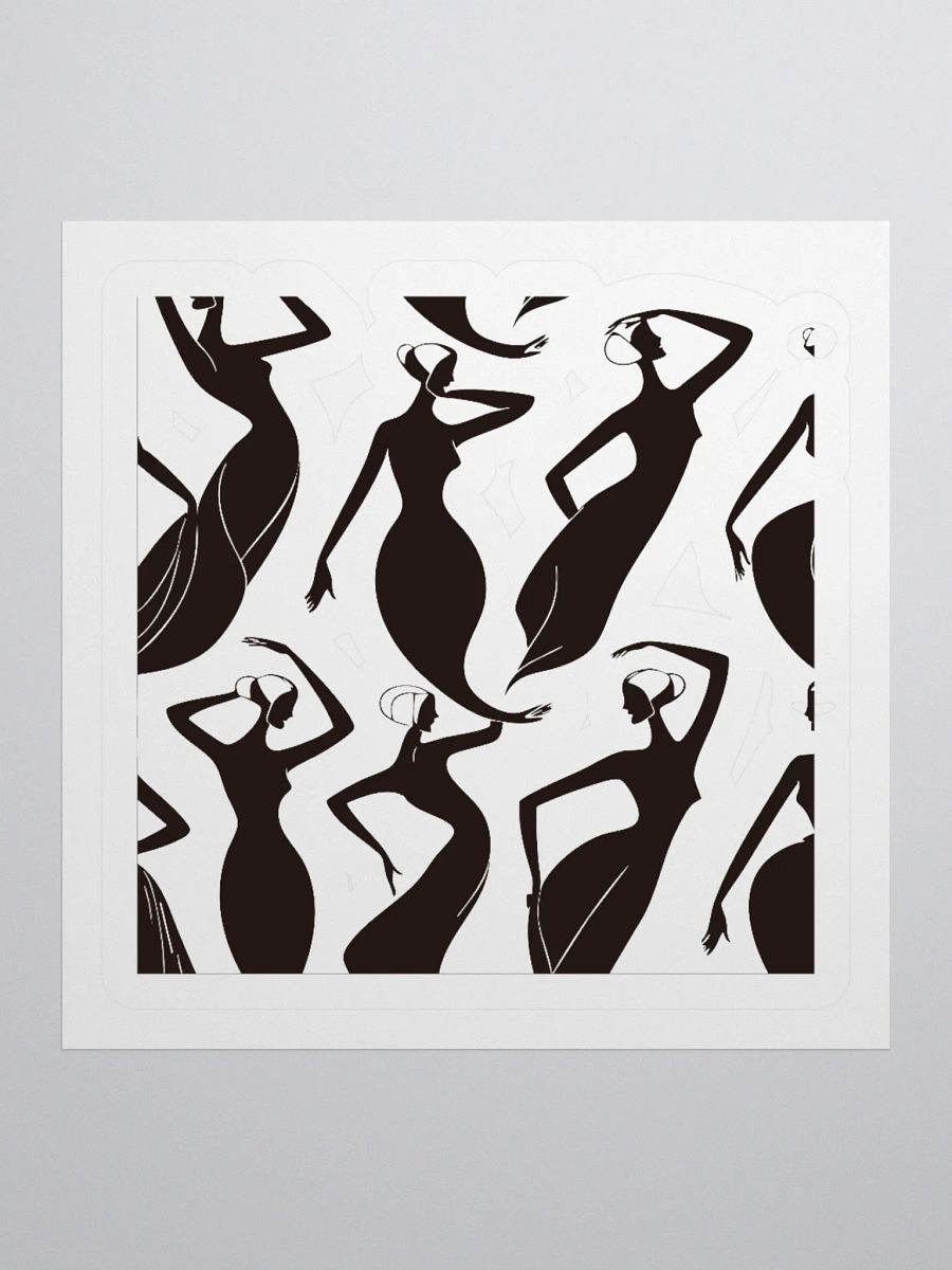Abstract Female Silhouettes Kiss Cut Stickers product image (2)