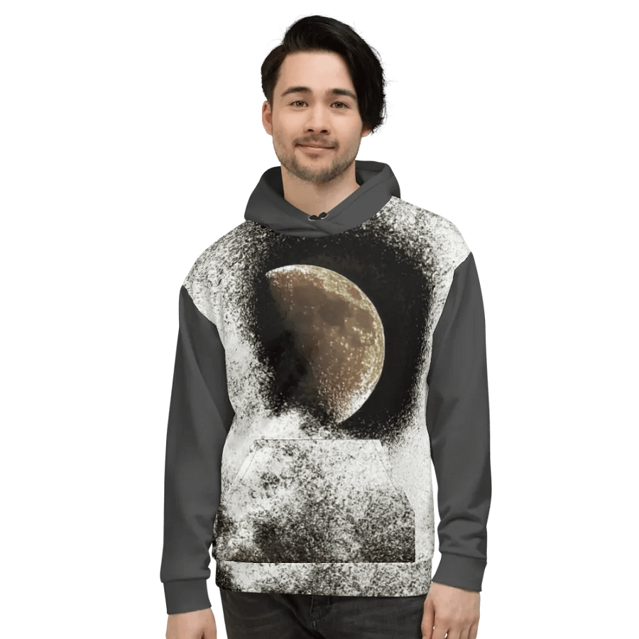 Darker Disintegrating Moon Unisex Pull Over Hoodie product image (4)