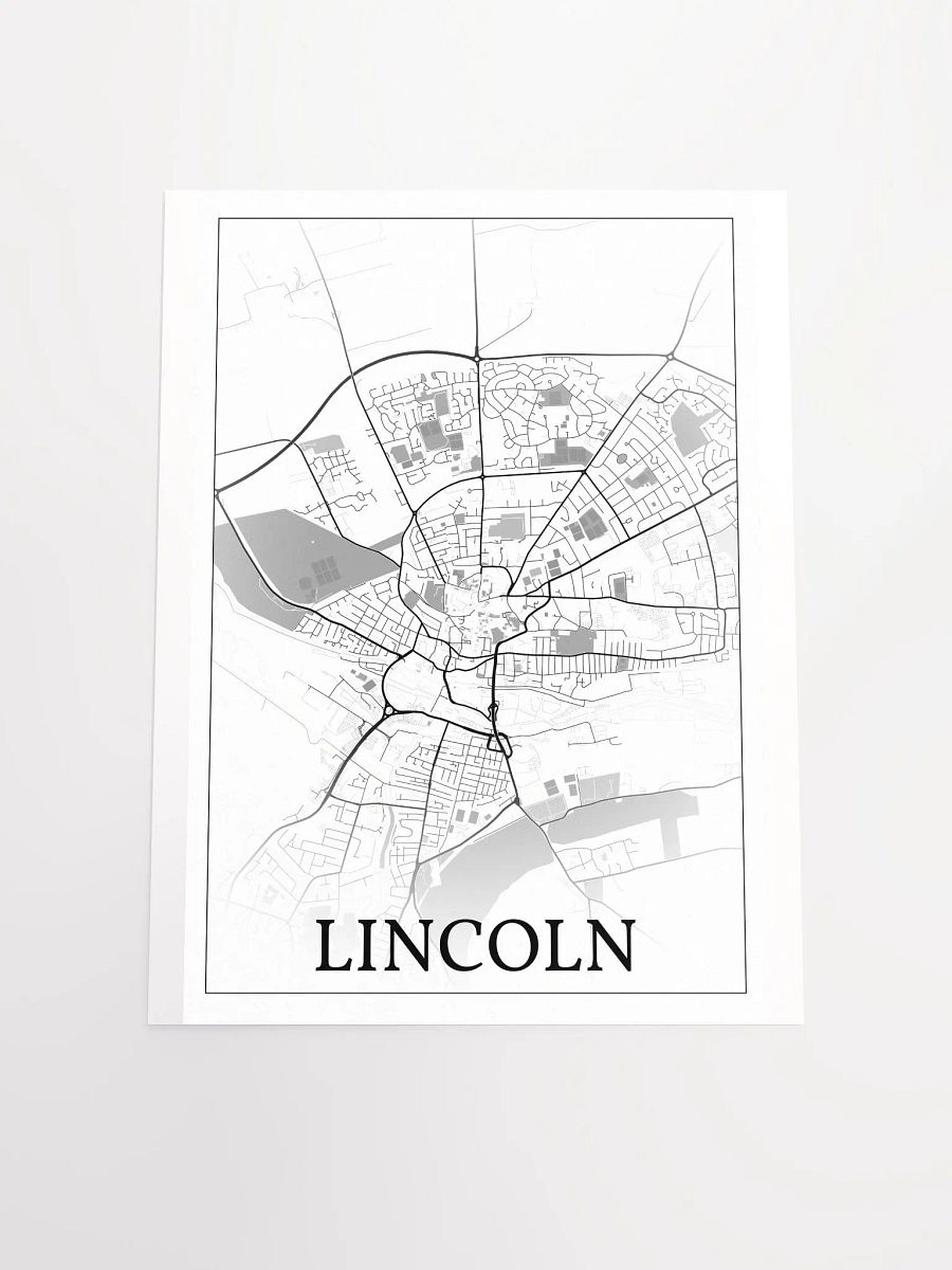 Lincoln, England, city map print product image (18)