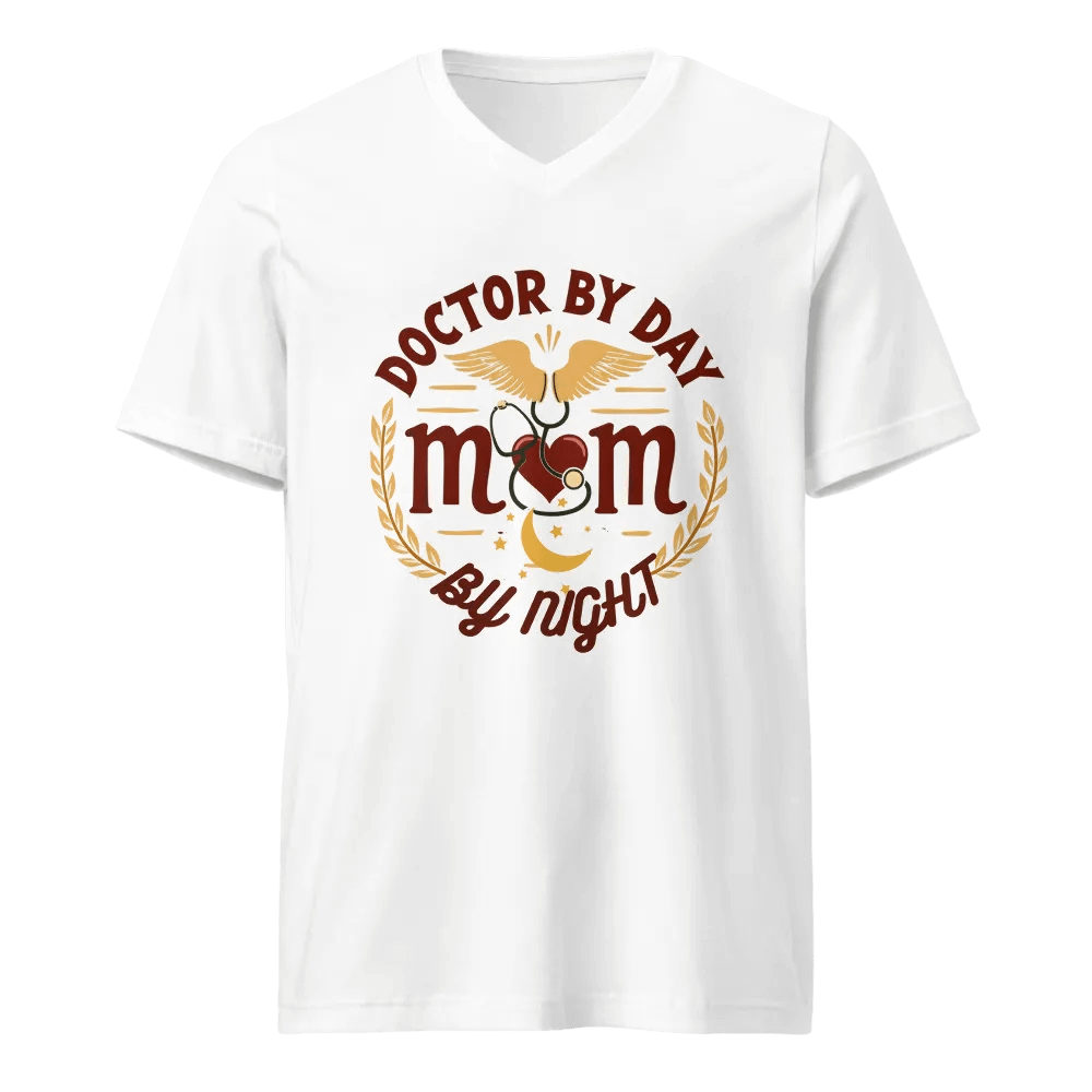 Doctor by Day, Mom by Night V-Neck Tee product image (5)