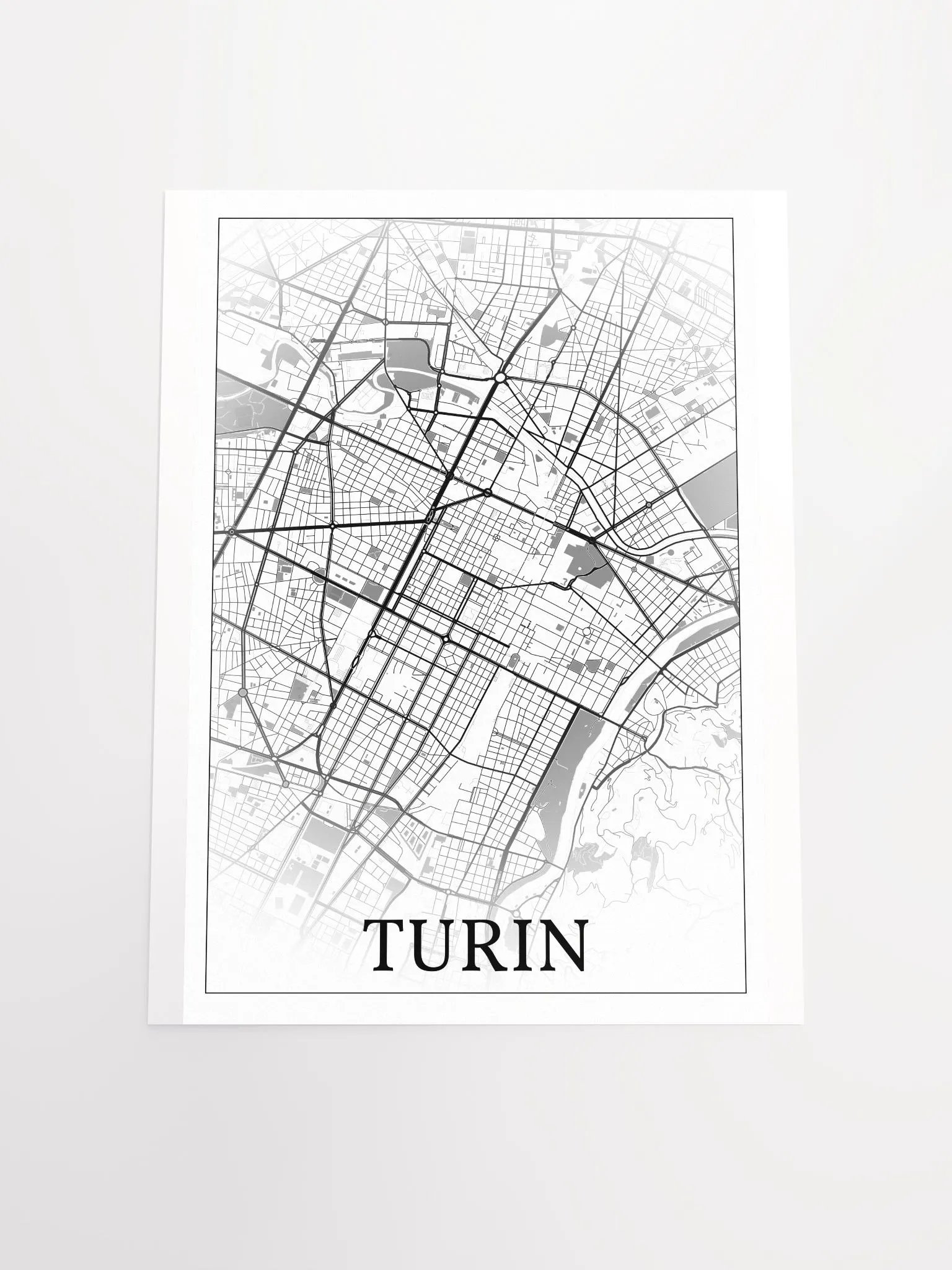 Turin, Italy, city map print product image (19)