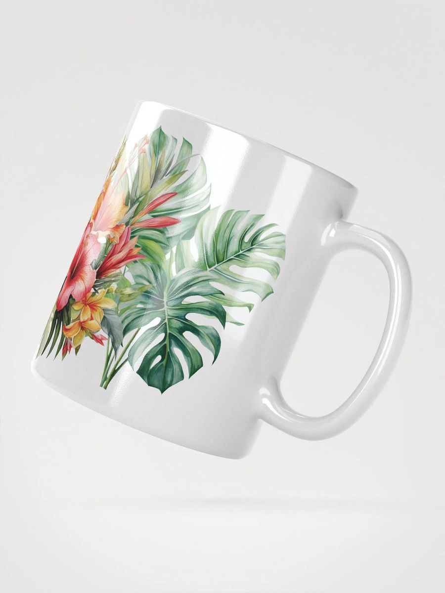 Tropical Blooms White Glossy Mug product image (4)