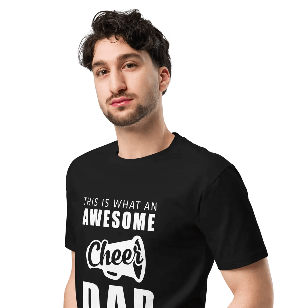 awesome cheer dad Unisex Premium T-Shirt product image (4)