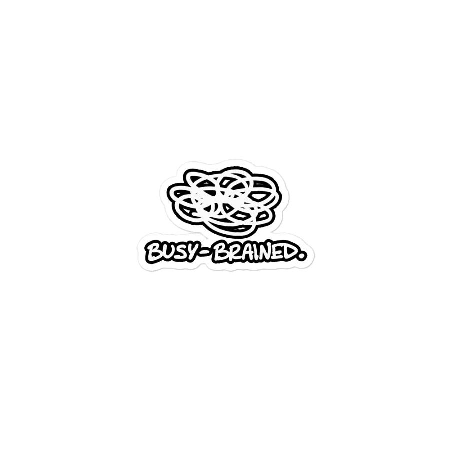BUSY-BRAINED (lined design) magnet product image (1)