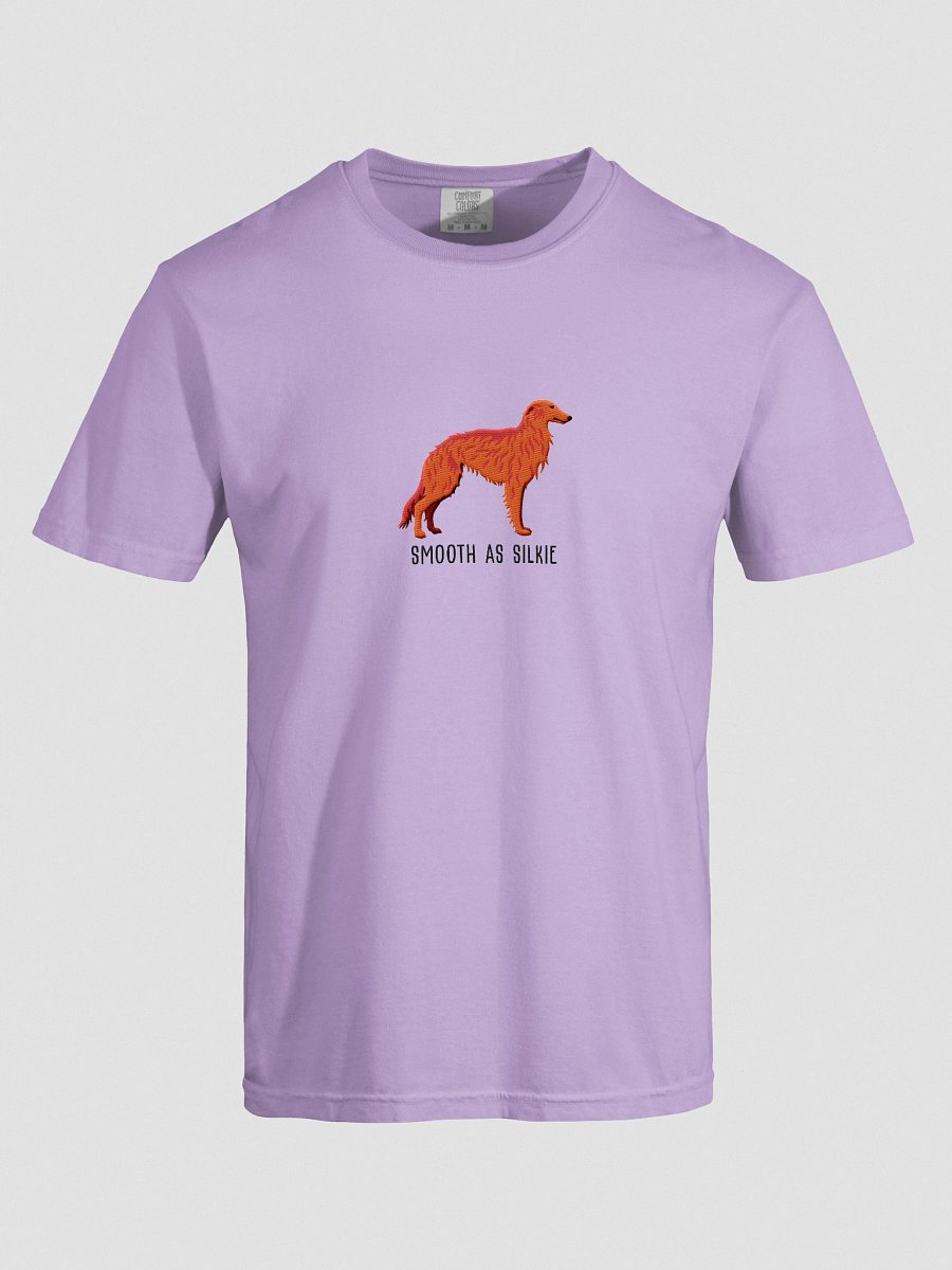 Smooth as Silkie T-Shirt(Embroidered) of a Silken Windhound(Red) product image (47)
