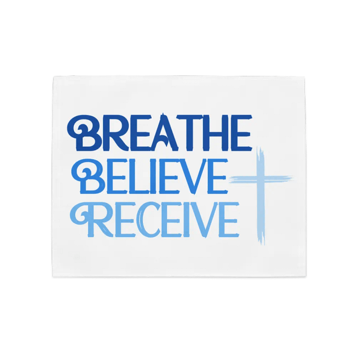 BREATHE BELIEVE RECEIVE PLACEMAT SET, INSPIRATIONAL MOTIVATIONAL, SELF-AFFIRMATION, POSITIVE VIBES, GIFT IDEA product image (2)
