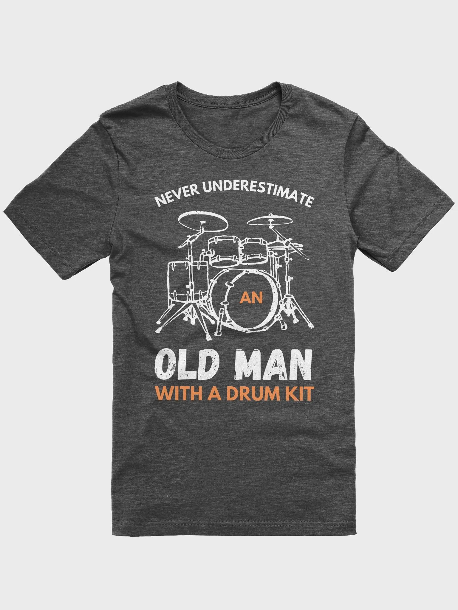 Never Underestimate An Old Man Drum Kit - Unisex T-shirt Bella Canvas 3001 product image (4)