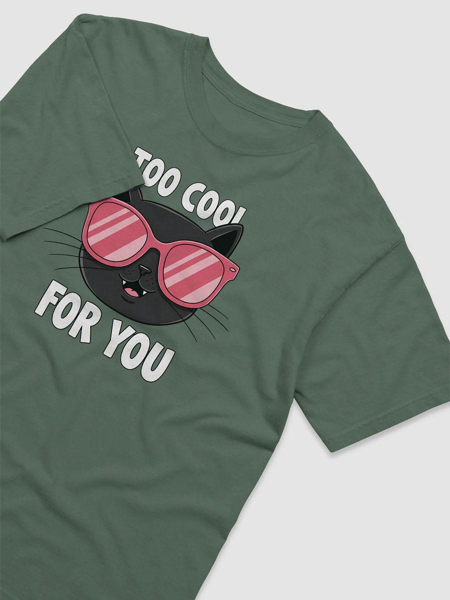 Funny Too Cool for You Black Cat T-Shirt with Pink Sunglasses - Cute Graphic Tee product image (24)