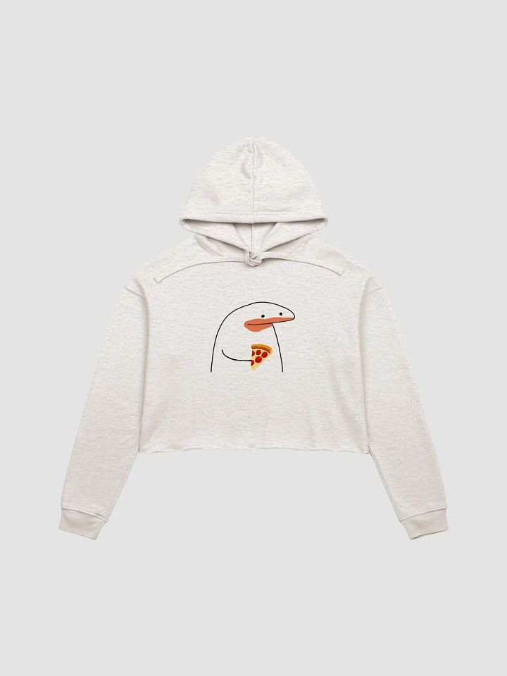 Meme Of a Drawn Character Eating Pizza Crop Hoodie product image (3)