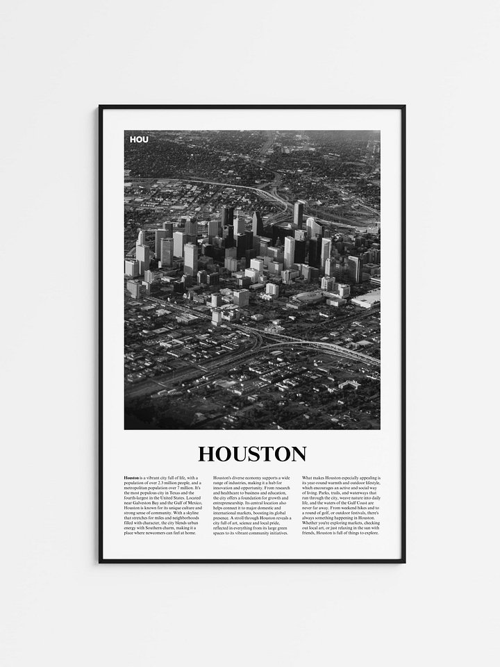 Houston 01 Newspaper Poster product image (1)