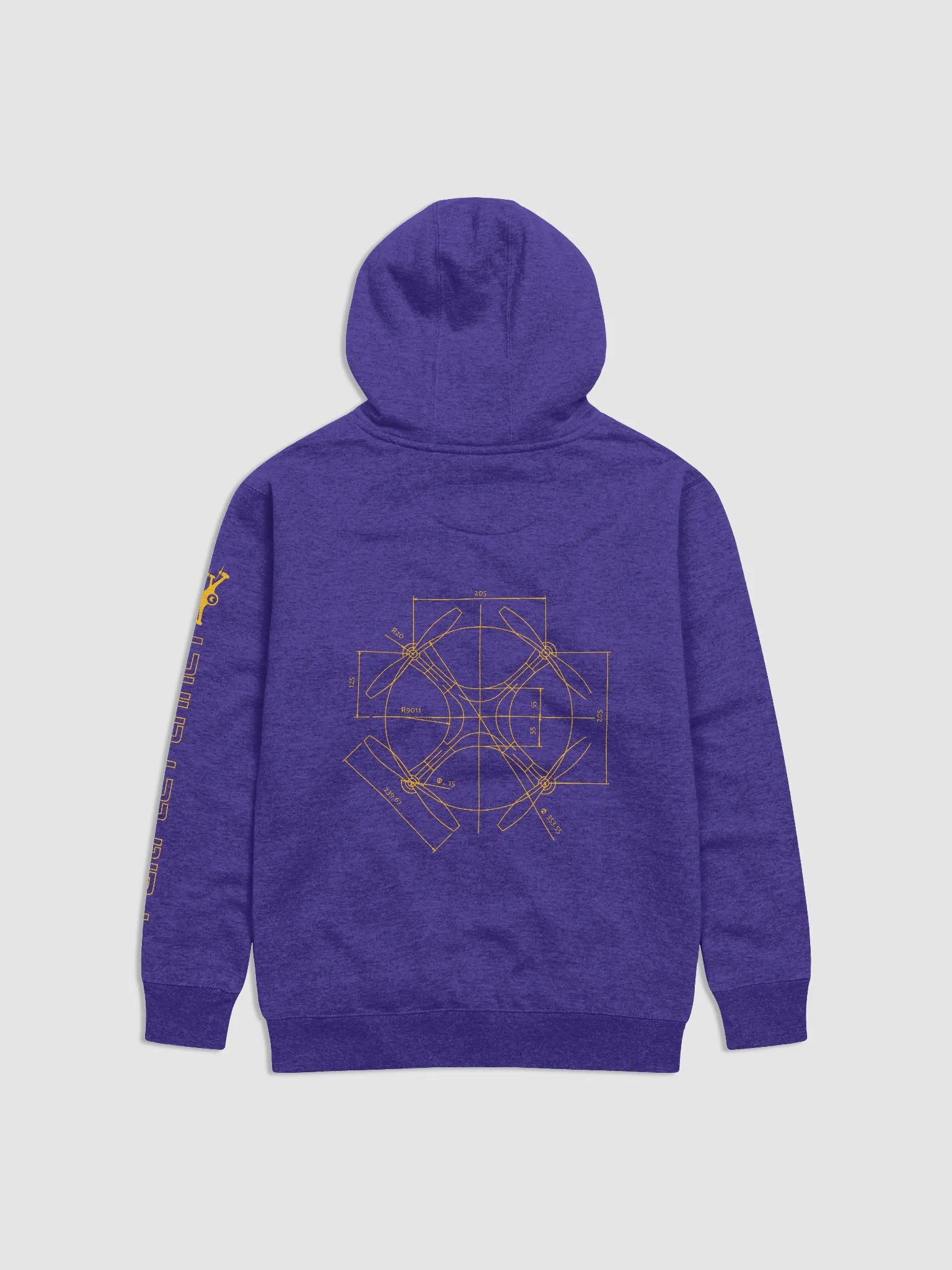 Drone Technical Drawing Hoodie product image (4)