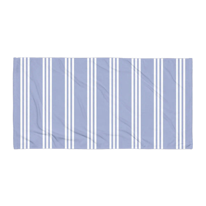 FRESH BLUE WHITE STRIPES TOWEL - Blaue Weisse Streifen Handtuch Küstenchic product image (2)