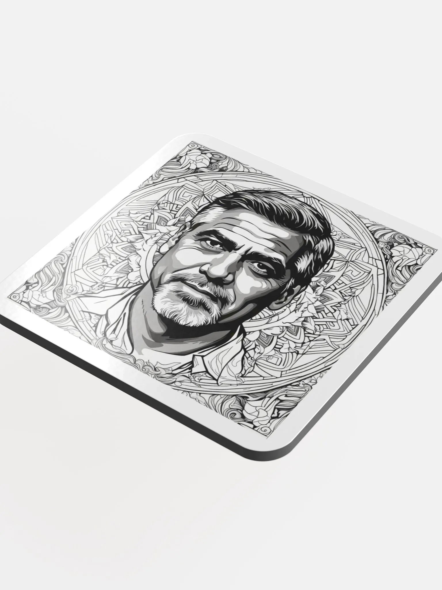 Geometric Portrait Cork Coaster Set product image (4)