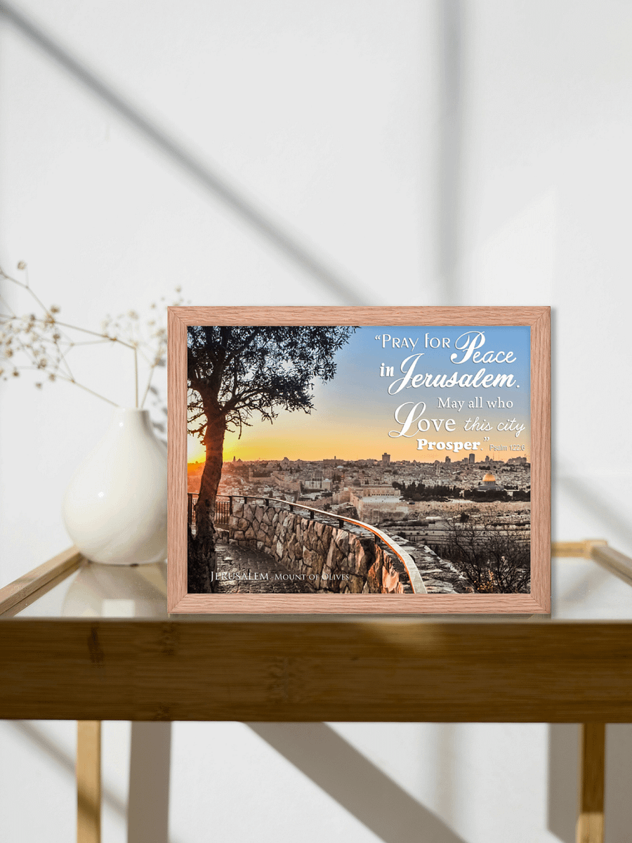 "PRAY FOR PEACE IN JERUSALEM" Framed Poster product image (3)