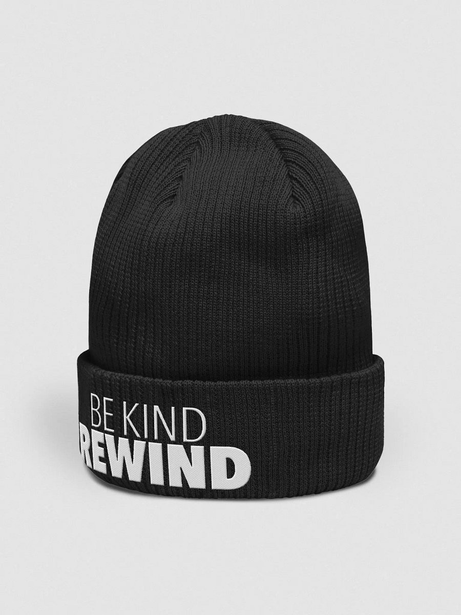 Be Kind REWIND dark color knit beanie VHS product image (2)