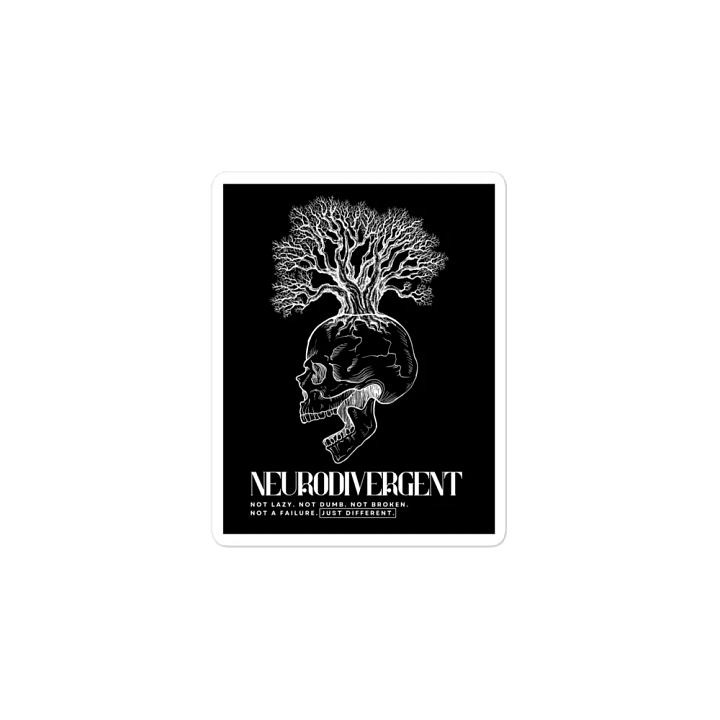 NEURODIVERGENT SKULL die-cut magnet product image (2)