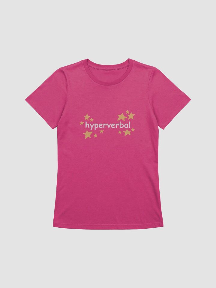 hyperverbal (comic sans with stars) printed women's relaxed tee product image (1)
