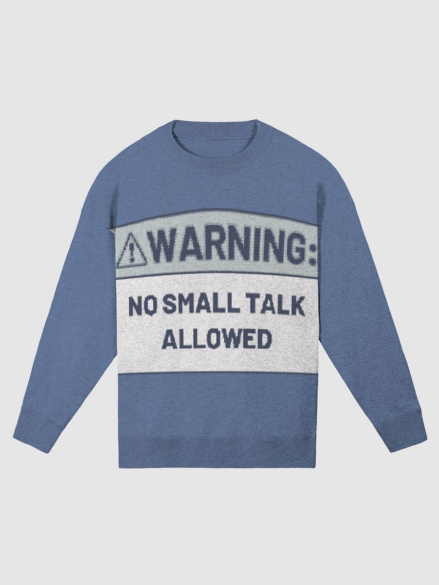 NO SMALL TALK ALLOWED (lg. design, tri-tone blue) knitwear relaxed crewneck product image (5)