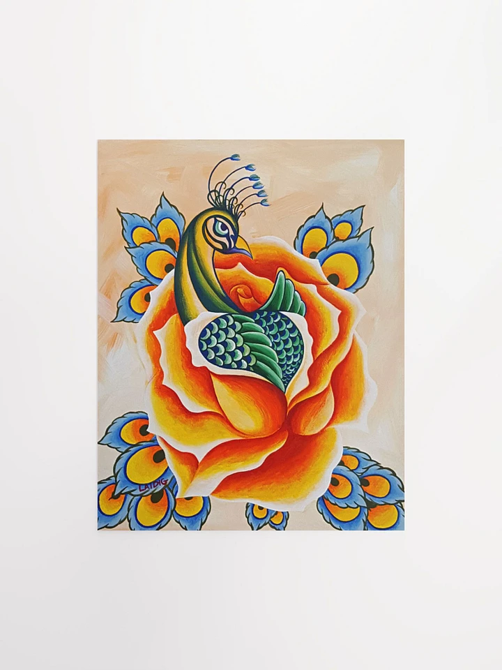 Peacock Orange Rose Print product image (2)