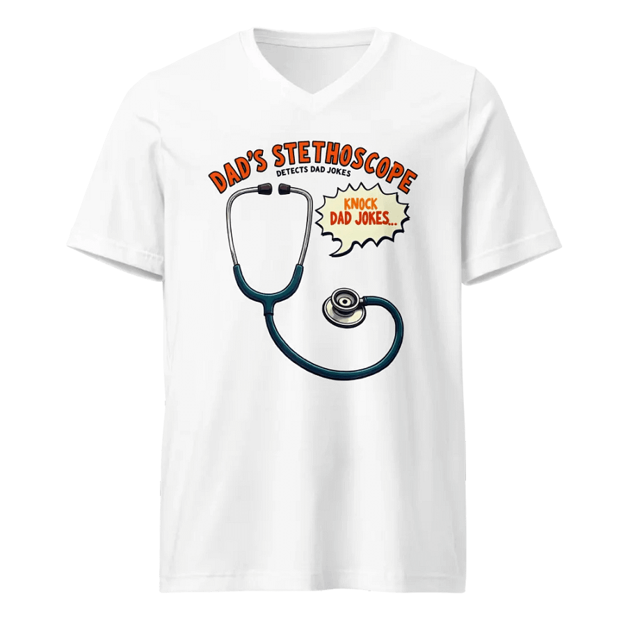 Dad's Stethoscope Humor v-neck Tee product image (1)