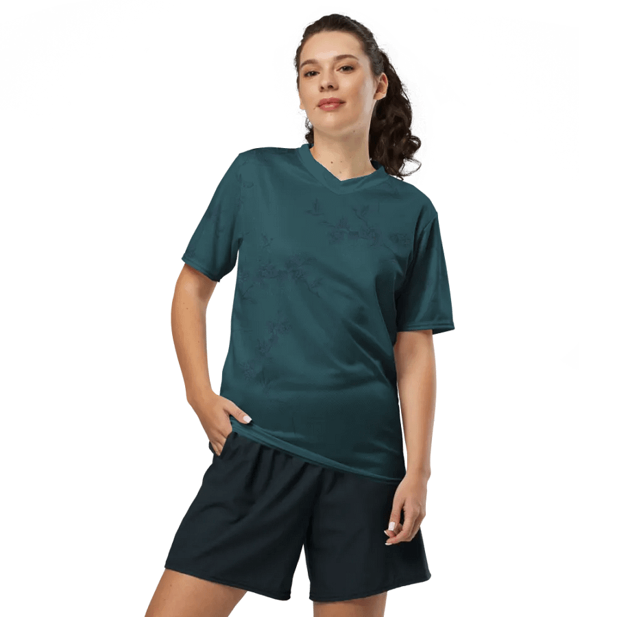 Unisex T shirt with hummingbird Design.  Ideal for the nature lover. Dark teal color product image (7)