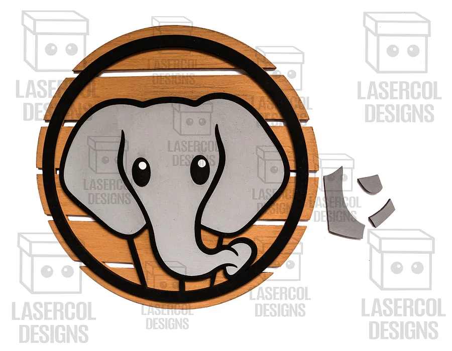 Animals DIY Paint Kit Puzzle Set 2 - Laser Cut Files product image (9)