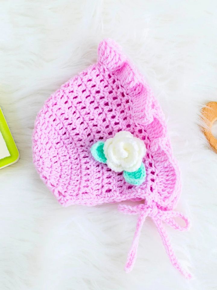 Crochet Pattern: Bluebell Baby Bonnet product image (1)