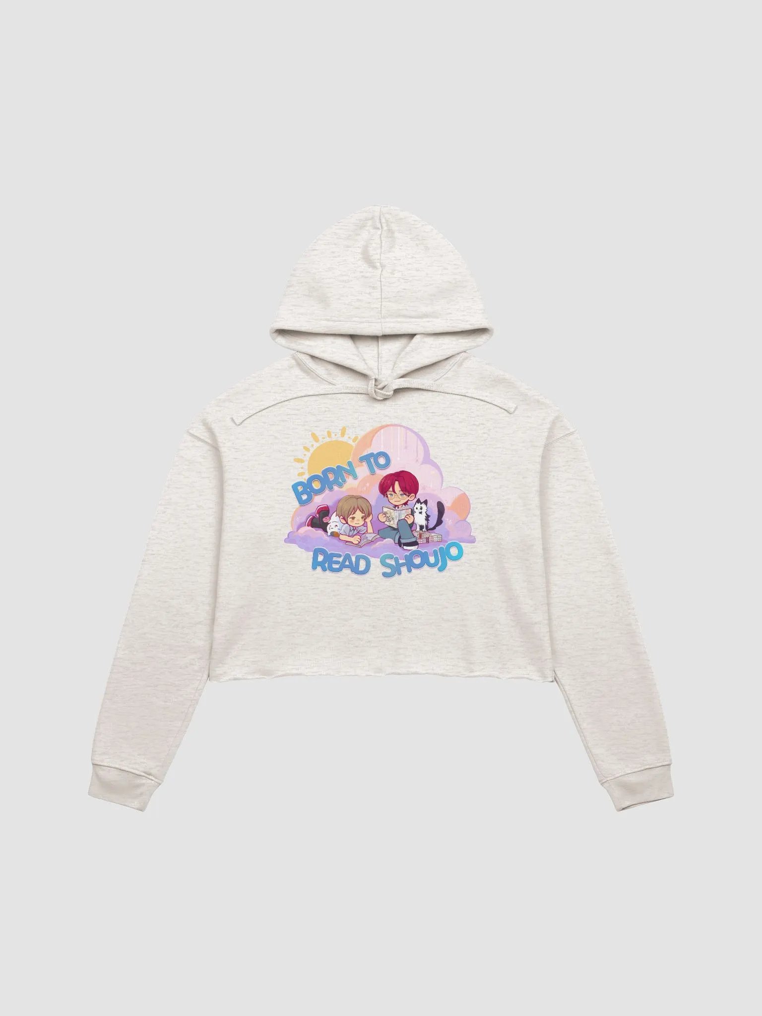 Born to Read Shoujo Crop Hoodie (Day Version) product image (1)