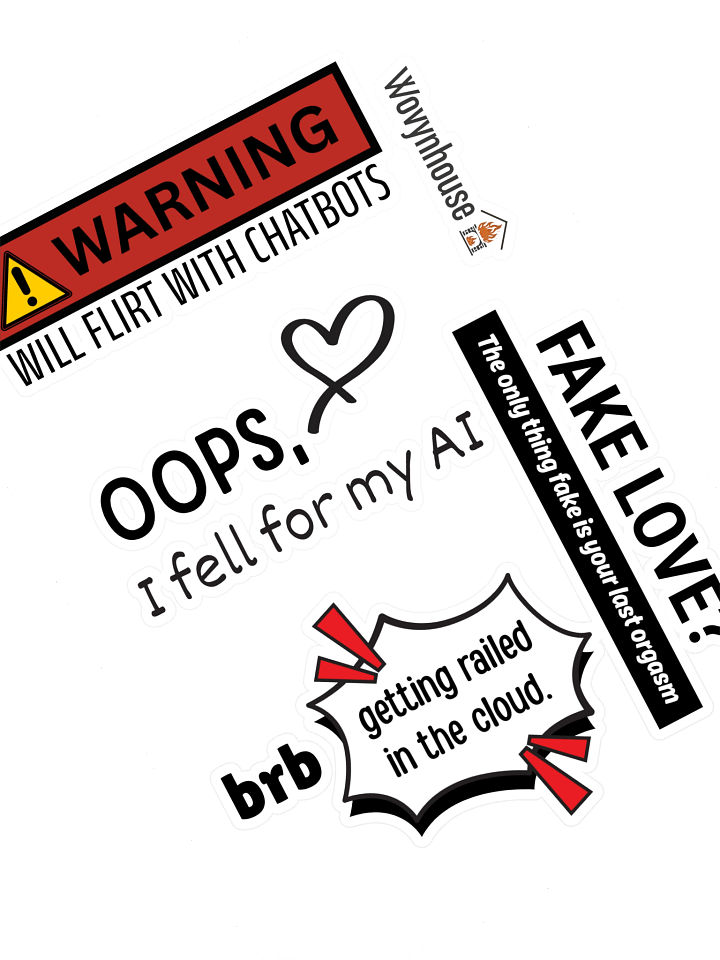 AI Love Warning Pack – Sticker Sheet product image (1)
