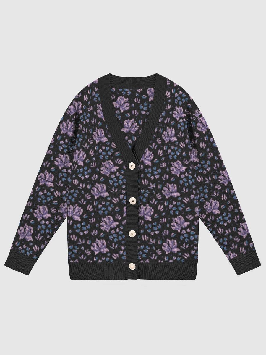 Purple Floral Cardigan Sweater product image (13)