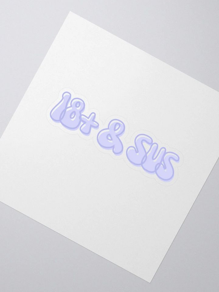 18+ & Sus Sticker, Blue product image (6)