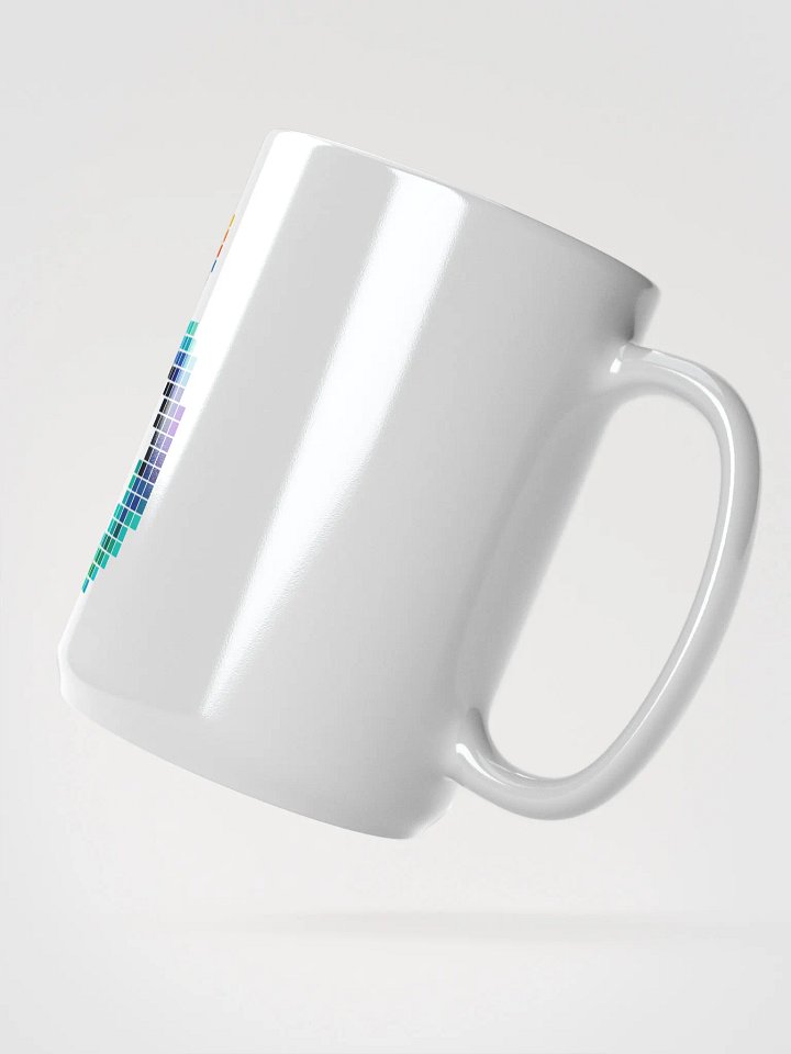 Pixelated Om Symbol White Glossy Mug product image (2)