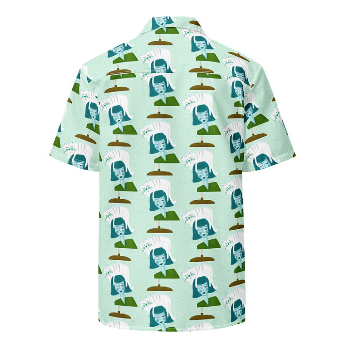 Cat Lady Hawaiian Shirt - Mint Green product image (2)