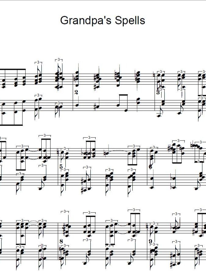 Grandpa's Spells - Piano sheet music product image (1)