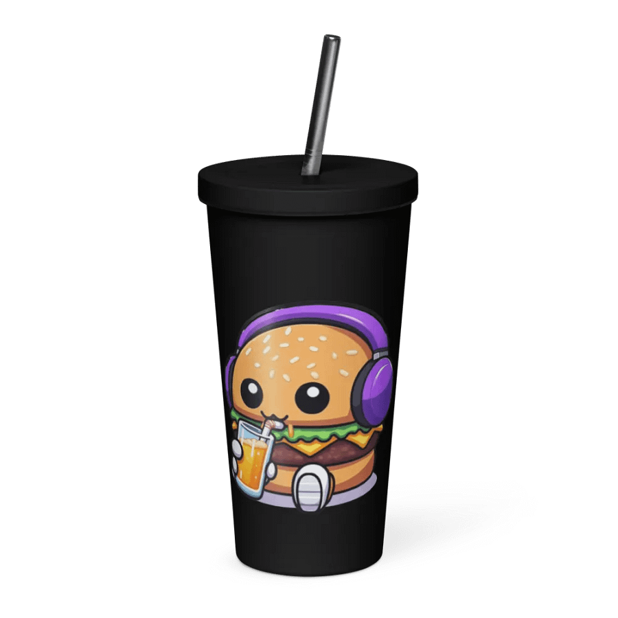 Charming Hamburger Sipping Insulated Tumbler product image (3)