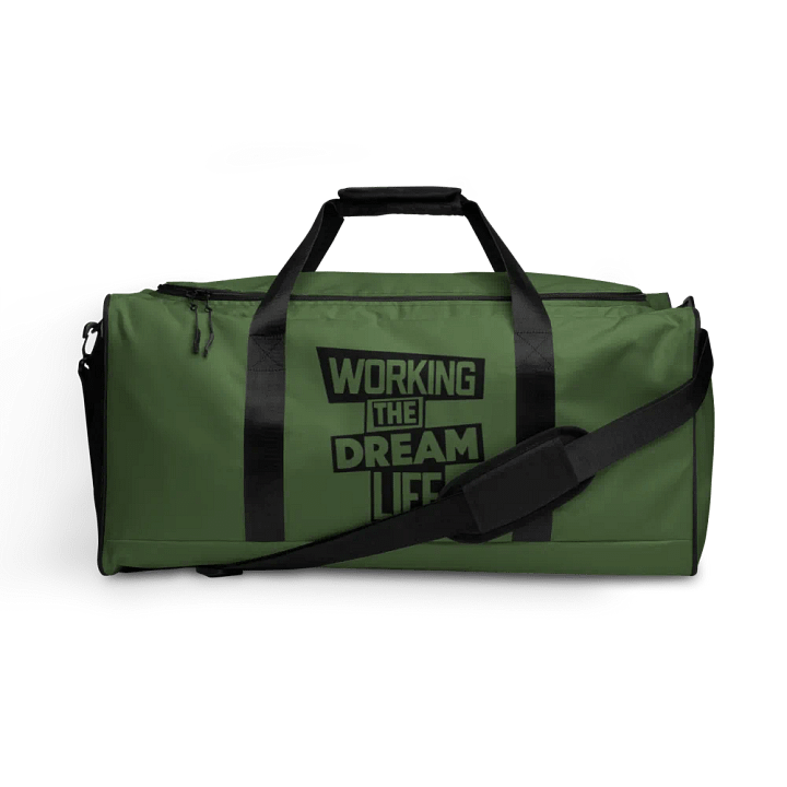 Green All-Over Print Duffle Bag – Working The Dream Life | Premium Travel & Work Lifestyle Statement product image (1)