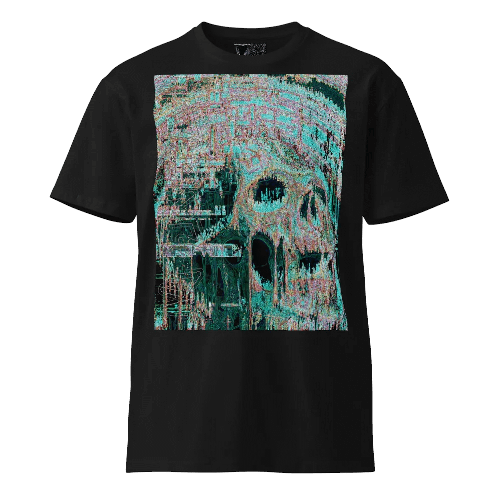 Glitch Melting Skeleton Sanctification Unisex Premium T-Shirt product image (1)